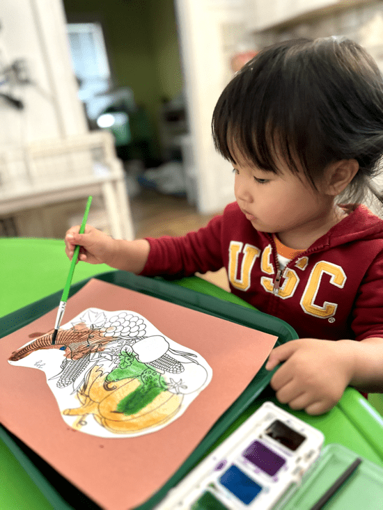 child painting